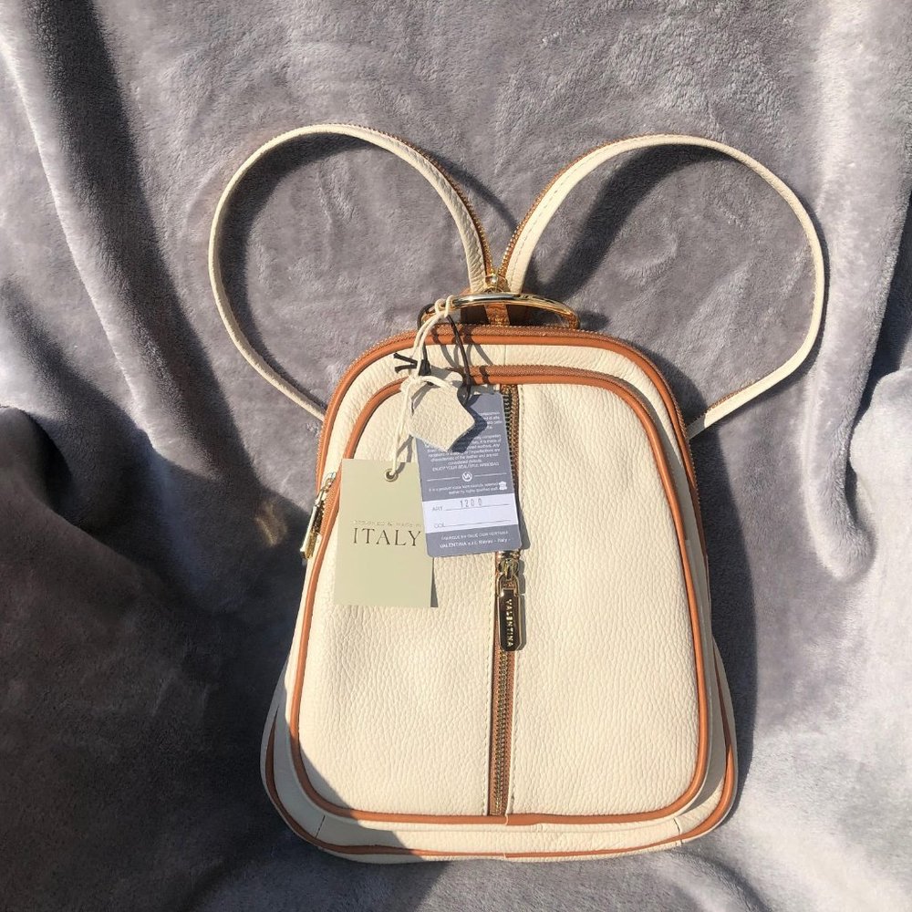 NWT Valentina Italian Leather Sling Backpack
